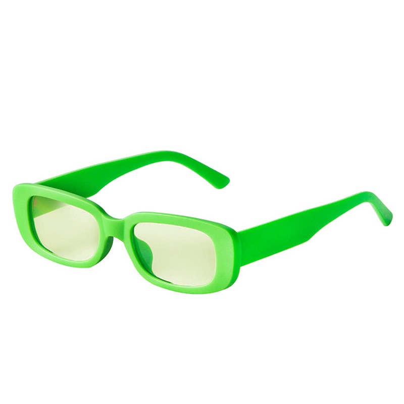 SO&EI Fashion Small Rectangle Colorful Women Sunglasses Retro Candy Color Shades UV400 Men Square Yellow Purple Sun Glasses