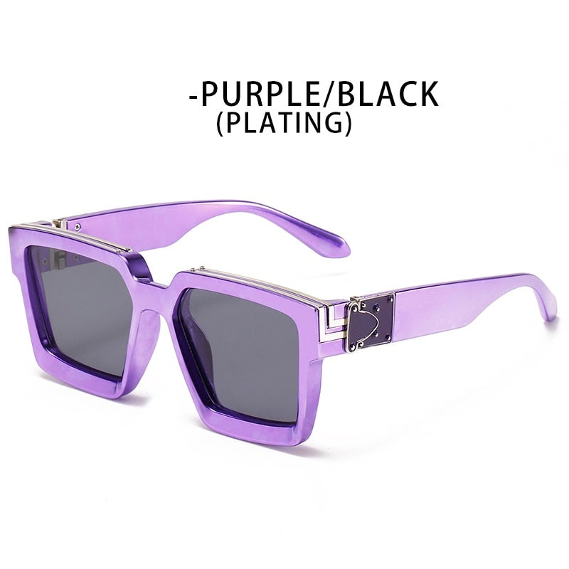 ZFYCOL Steampunk Sunglasses Men 2023 Luxury Brand Designer Retro Trend Sunglasses Women Square Anti-Glare Driving Glasses Male