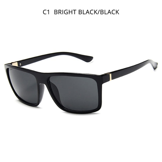 HOOBAN Fashion Square Men Sunglasses Classic Rectangle Big Male Sun Glasses Vintage Mirror Driving Sunglass UV400