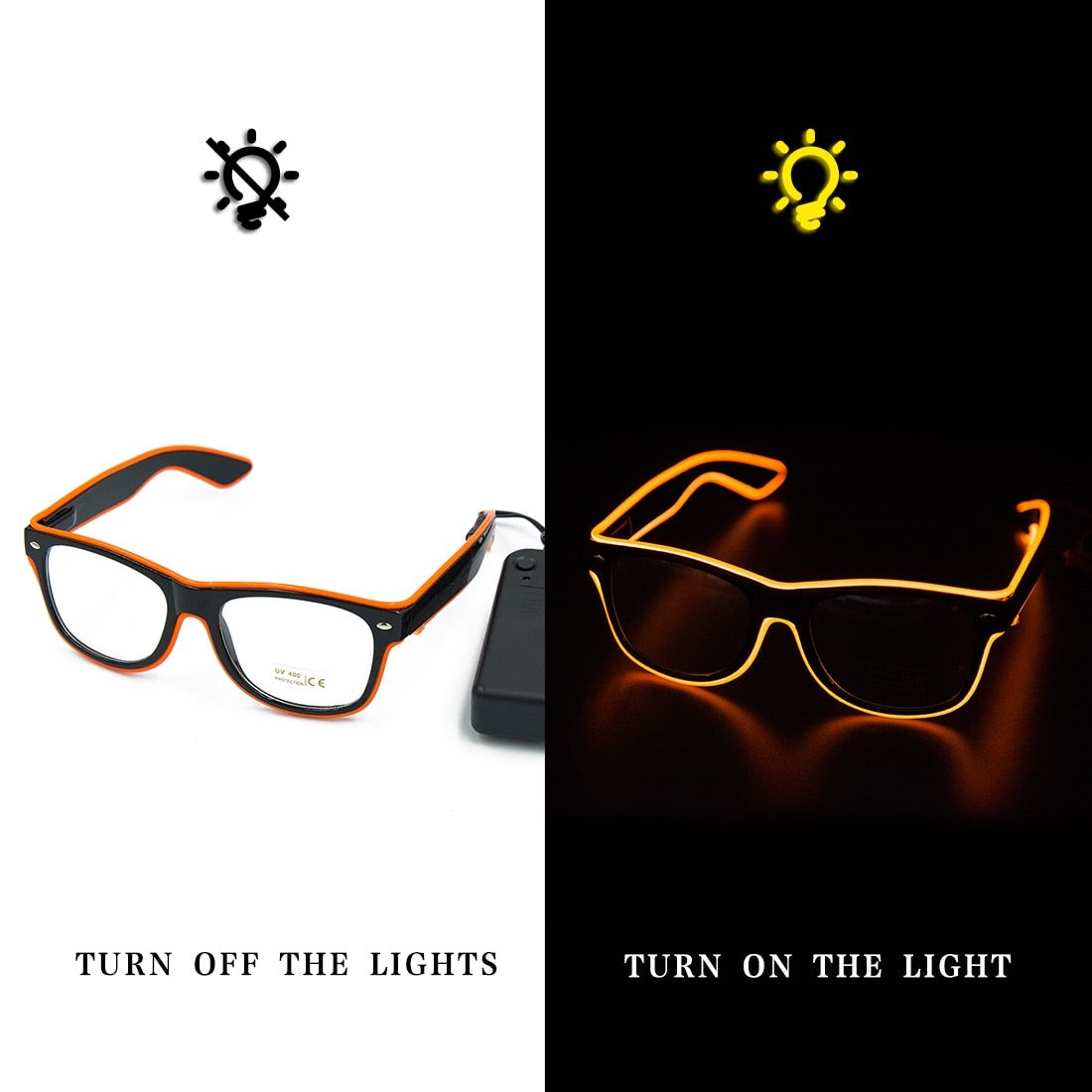 Led Glasses Neon Party Flashing Glasses EL Wire Glowing Gafas Luminous Bril Novelty Gift Glow Sunglasses Bright Light Supplies