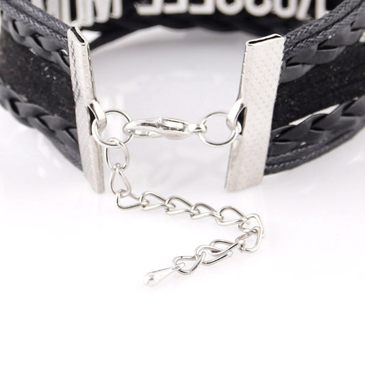Little MingLou 7 colors Infinity love ROTTWEILER bracelet dog paw charm leather wrap men bracelets & bangles for women jewelry