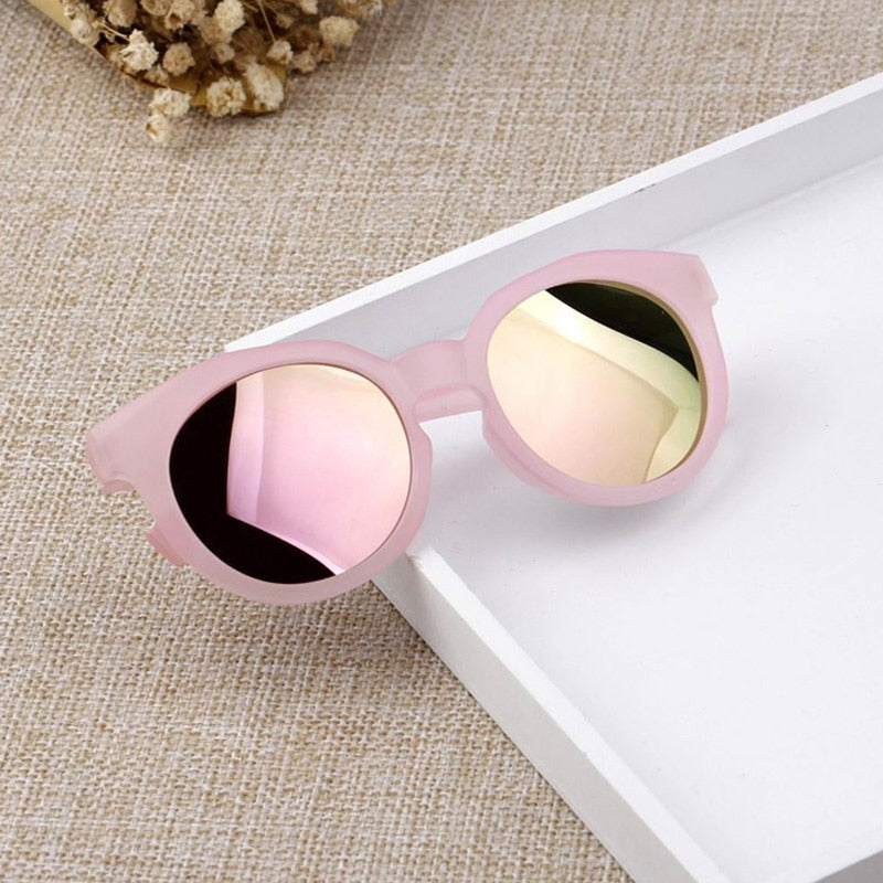 Zilead Kids Sunglasses Colorful Reflective Mirror Hot Boys Girls Kids Child Classic Retro Cute Sun Glasses Round Eyewear UV400