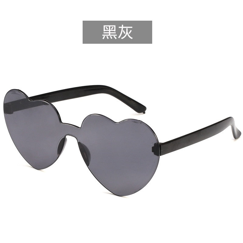 Free shipping 2021 Candy color heart shape ocean personality glasses sunglasses