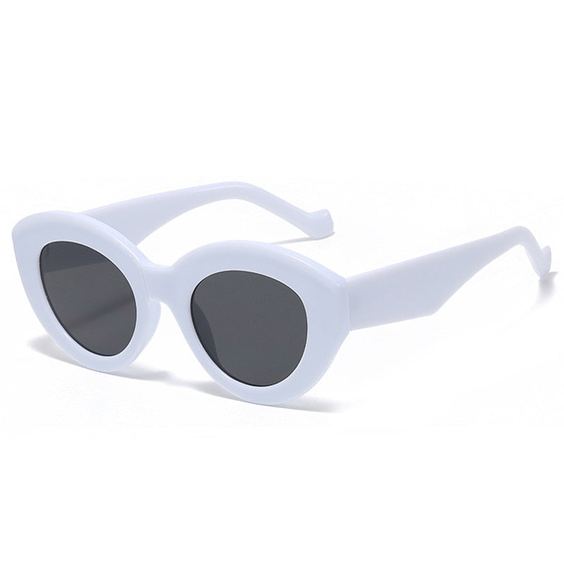 SO&EI Ins Popular Fashion Oversized Cat Eye Women Sunglasses Retro Leopard Shades UV400 Men Trending Oval Sun Glasses