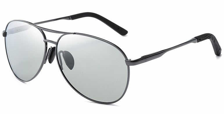 Aviation Metail Frame Polarized Sunglasses Men Color Changing Sun Glasses Pilot Male Day Night Vision Driving