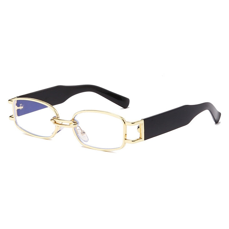 SO&EI Fashion Small Rectangle Women Sunglasses Brand Designer Vintage Square Punk Sun Glasses Men Shades UV400 Clear Eyewear
