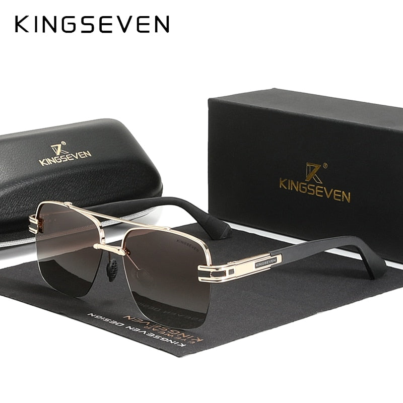 KINGSEVEN 2022 Brand New Design Sunglasses For Men Polarized Gradient Sun glasses Women Men Square Retro Eyewear Okulary