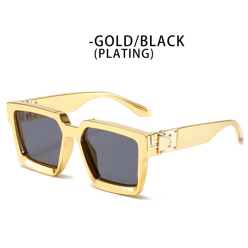 ZFYCOL Steampunk Sunglasses Men 2023 Luxury Brand Designer Retro Trend Sunglasses Women Square Anti-Glare Driving Glasses Male