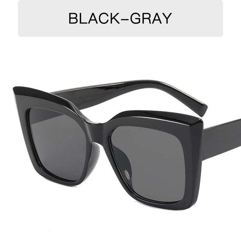 AKA VISION Cateye Oversized Sunglasses Women Gradient Eyewear Shades for Women Wholesale Luxury Square Glasses Gafas De Sol 2023