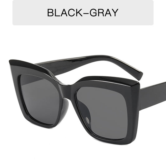 AKA VISION Cateye Oversized Sunglasses | Women | UV400 Gradient Luxury Square Shades
