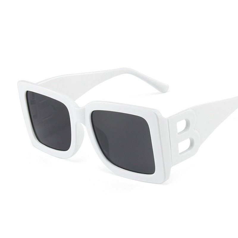Brand Fashion Square Sunglasses Woman Mirror Black Gradient Sun Glasses Female Big Frame Modern Retro Vintage Oculos De Sol