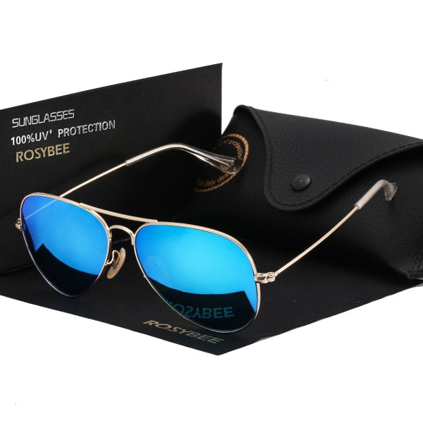 Metal frame Glass Lens Aviation Brand Unisex Women Men Sunglasses Design Banned Male Mirror Gafas Vintage Man Shades Sun Glasses