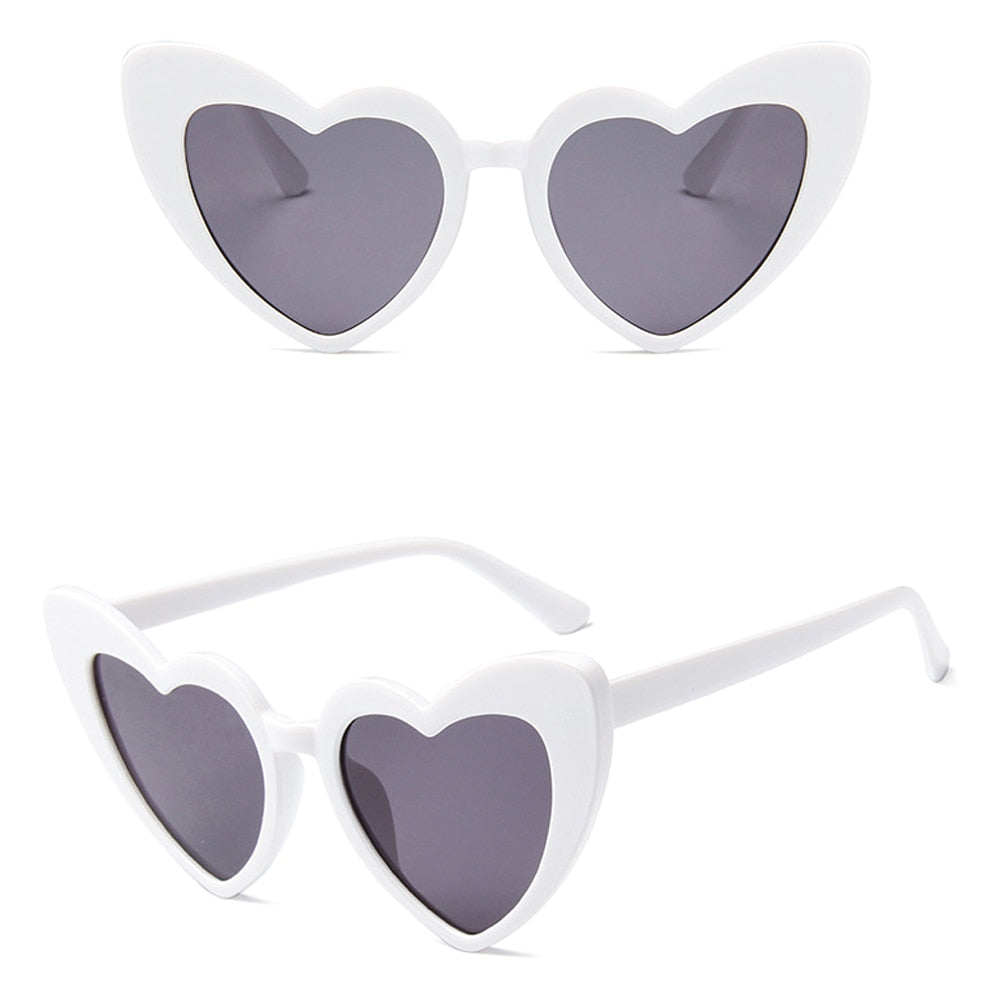 Heart Sunglasses Women Brand Designer Cat Eye Sun Glasses Female Retro Love Heart Shaped Glasses Ladies UV400 Protection