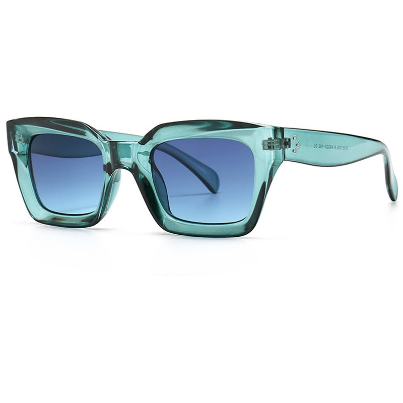 Cool Colorful Square Sunglasses Women Men New Brand Design Vintage Sun Glasses For Women Unique Flat Top Eyewear Shades UV400
