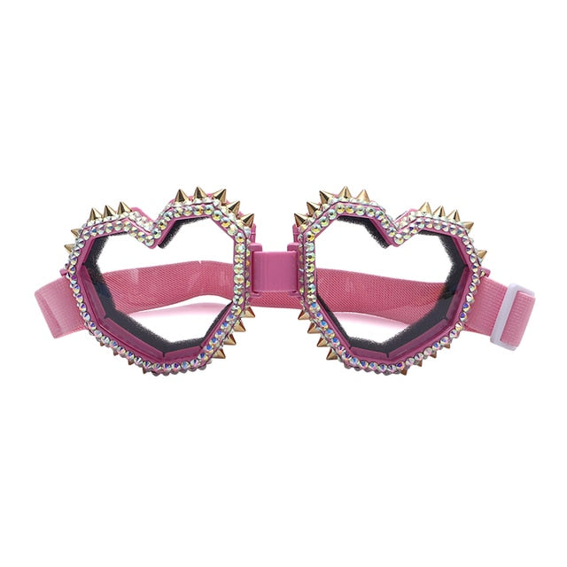 Heart Shaped Goggle Sunglasses One Piece Women Sunglasses Oversized Gradient Lens Brand Designer Eyeglass Oculos De Sol Feminino