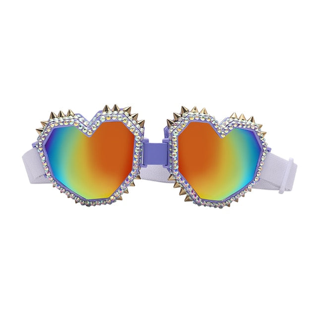 Heart Shaped Goggle Sunglasses One Piece Women Sunglasses Oversized Gradient Lens Brand Designer Eyeglass Oculos De Sol Feminino