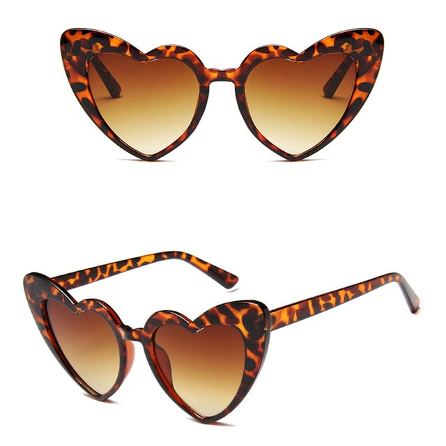Heart Sunglasses Women Brand Designer Cat Eye Sun Glasses Female Retro Love Heart Shaped Glasses Ladies UV400 Protection