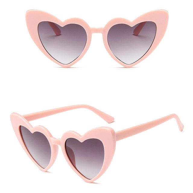 Heart Sunglasses Women Brand Designer Cat Eye Sun Glasses Female Retro Love Heart Shaped Glasses Ladies UV400 Protection
