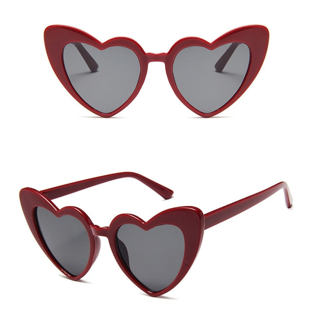 Heart Sunglasses Women Brand Designer Cat Eye Sun Glasses Female Retro Love Heart Shaped Glasses Ladies UV400 Protection