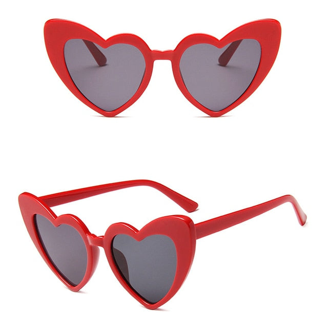 Heart Sunglasses Women Brand Designer Cat Eye Sun Glasses Female Retro Love Heart Shaped Glasses Ladies UV400 Protection