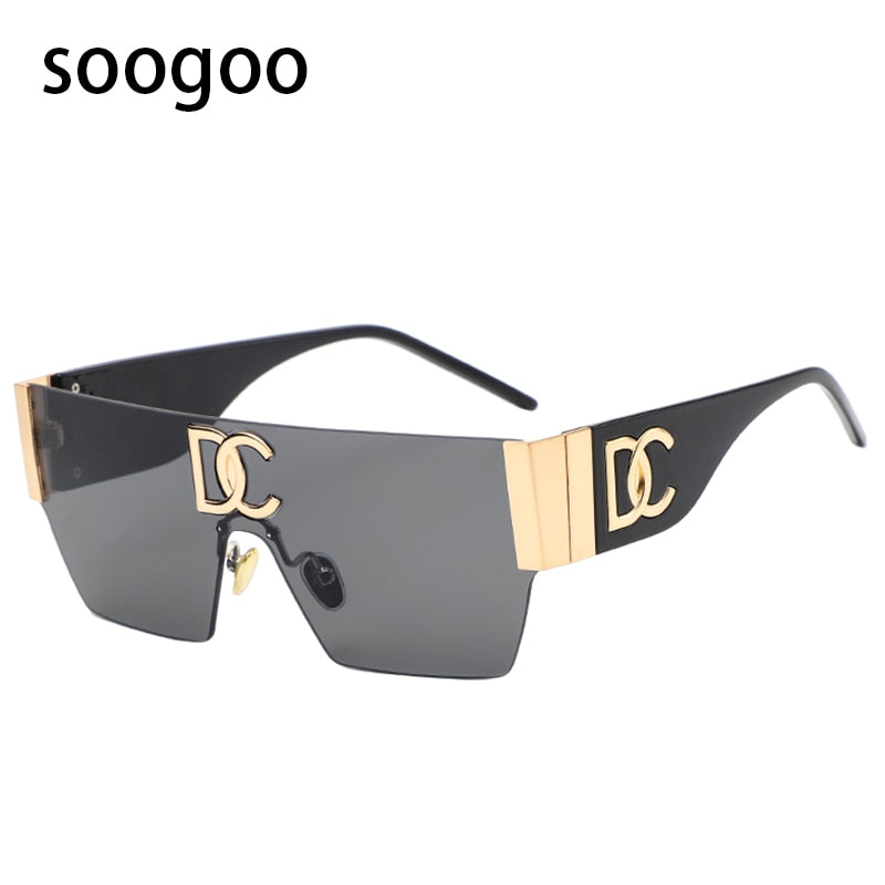 Vintage Square Rimless Sunglasses | Women & Men | UV400 Frameless One-Piece Luxury Fashion Shades