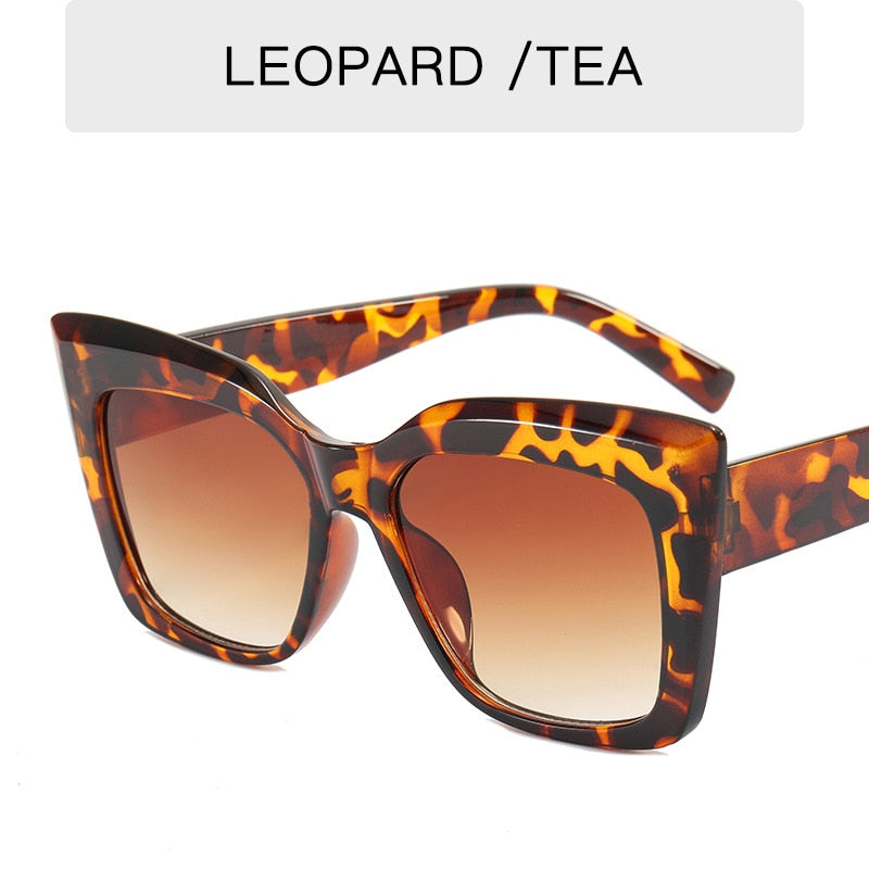 AKA VISION Cateye Oversized Sunglasses Women Gradient Eyewear Shades for Women Wholesale Luxury Square Glasses Gafas De Sol 2023