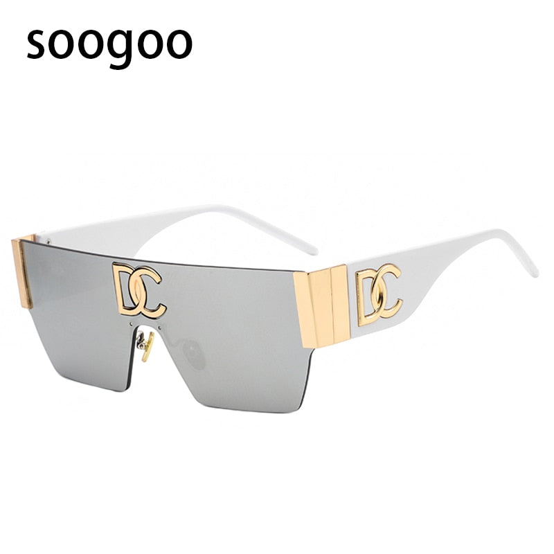 Vintage Square Rimless Sunglasses Women 2022 Fashion Luxury Brand Frameless Sun Glasses For Men OnePiece Eyeglasses Shades UV400