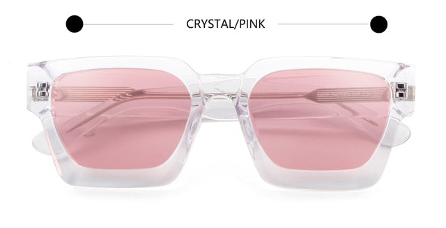 High Thick Acetate Men Sunglasses Square Women Yellow Pink Oculos De Sol Masculino Punk Designer Oversized Eyewear Shades UV400