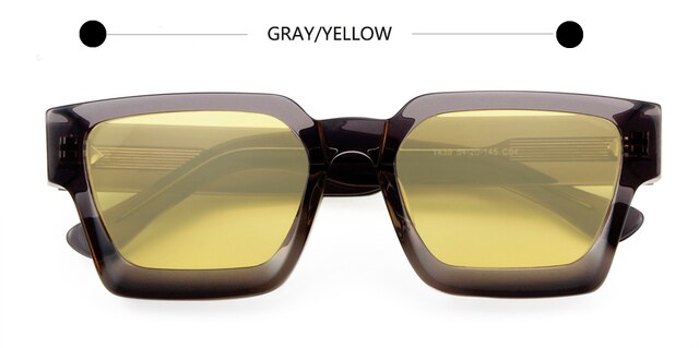High Thick Acetate Men Sunglasses Square Women Yellow Pink Oculos De Sol Masculino Punk Designer Oversized Eyewear Shades UV400