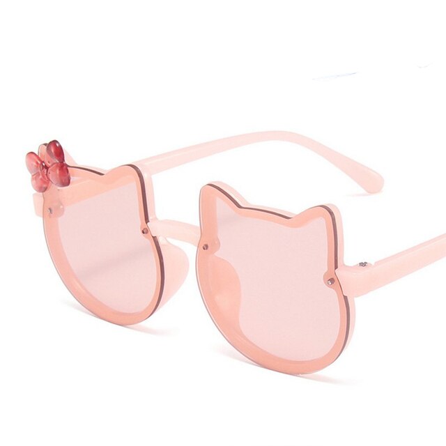 Kids Sunglasses Girls Boys Shiny Bowknot Sun Glasses Lovely Cat Children Eyewear Fashion Gradient Eyeglasses UV400