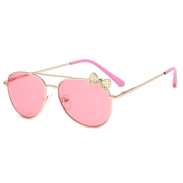 Kids Sunglasses Metal Frame Bow Children Sun Glasses Fashion Gilrs Outdoor Goggles Party Eyewear Cute Style Eyeglasses