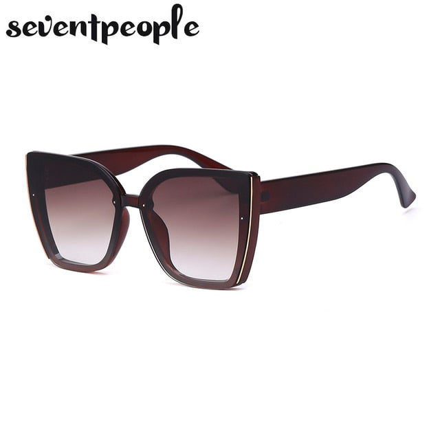 Oversized Cat Eye Sunglasses Women 2022 Luxury Brand Fashion Large Frame Square Sun Glasses for Men Retro Trendy Cateye Eyewear