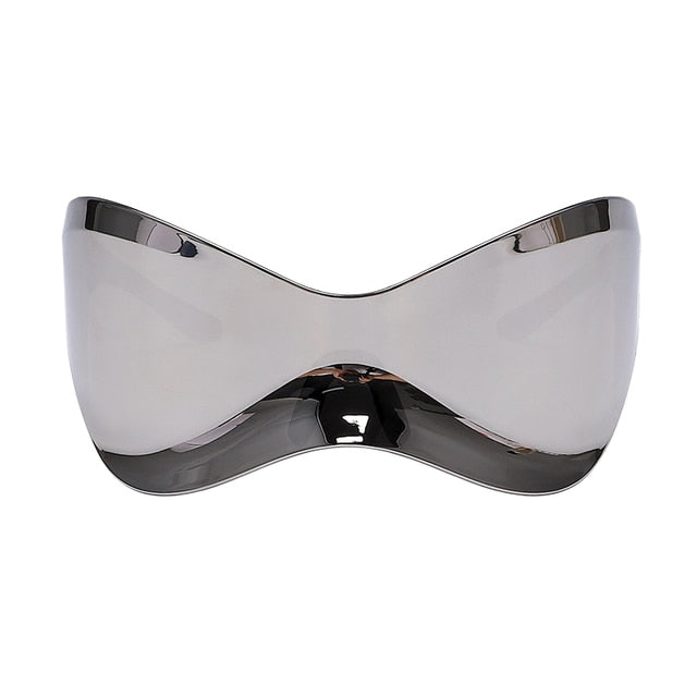Oversized Punk Sport Sunglasses New Women Men Luxury Brand Designer Sun Glasses Goggle Female UV400 Black Shades Eyewear Oculos