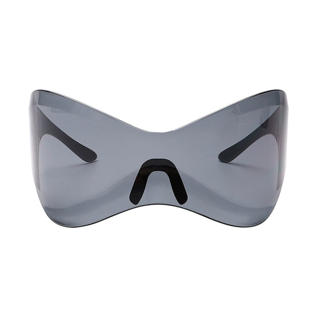 Oversized Punk Sport Sunglasses New Women Men Luxury Brand Designer Sun Glasses Goggle Female UV400 Black Shades Eyewear Oculos