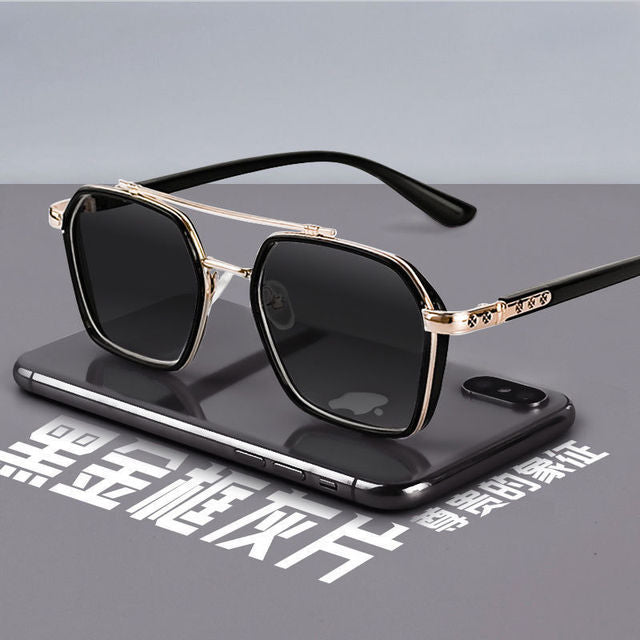 Polarized Square Metal Sunglasses Women Men 2022 Trending Products Polaroid Car Driving Glasses Double Beam Oculos Masculino