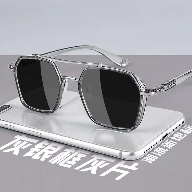 Polarized Square Metal Sunglasses Women Men 2022 Trending Products Polaroid Car Driving Glasses Double Beam Oculos Masculino
