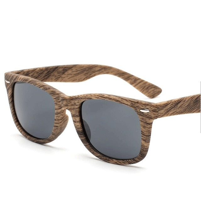 Retro Bamboo Sunglasses Wooden Bamboo Glasses Men Women Brand Designer Fashion Square Wood Sun Male Faux Wood Glasses Unisex