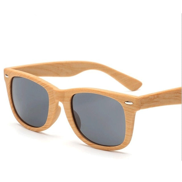 Retro Bamboo Sunglasses Wooden Bamboo Glasses Men Women Brand Designer Fashion Square Wood Sun Male Faux Wood Glasses Unisex