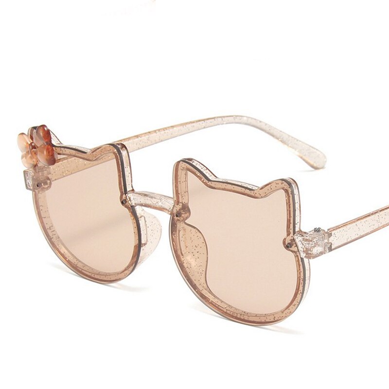 Kids Sunglasses Girls Boys Shiny Bowknot Sun Glasses Lovely Cat Children Eyewear Fashion Gradient Eyeglasses UV400