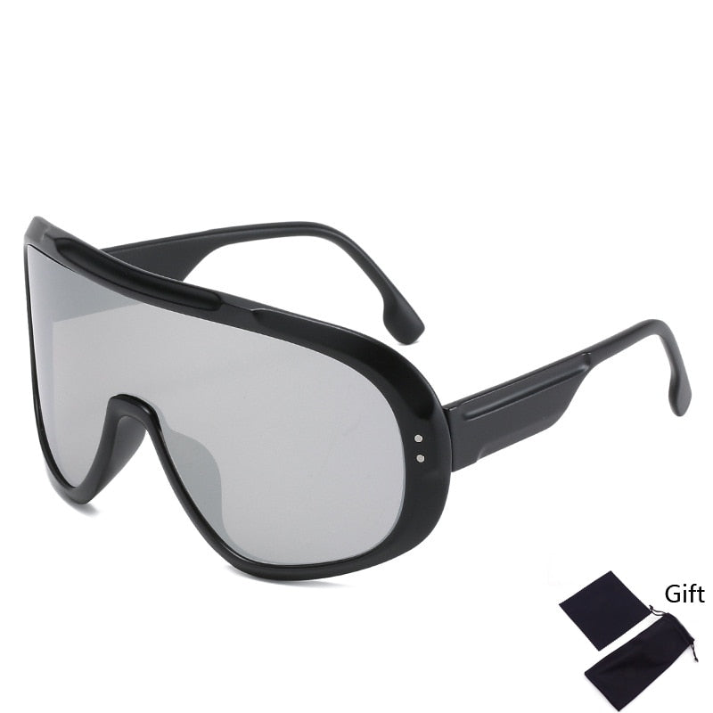 Emosnia Oversized Classic Men Sunglasses Women One Piece Brand Design Windproof Sun Glasses Sports Shield Big Frame Male UV400