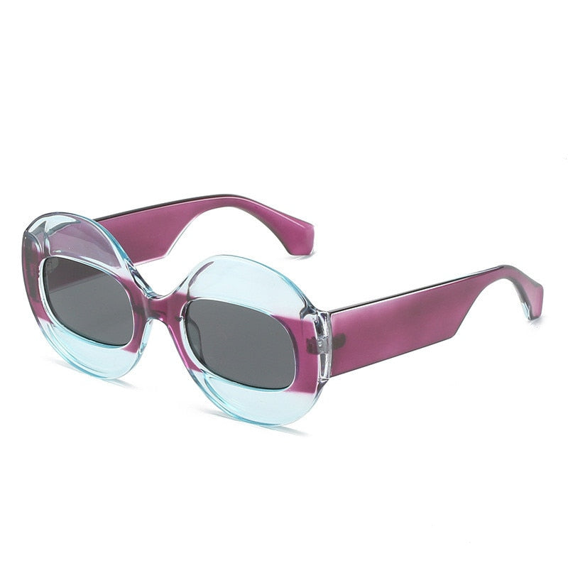 GM LUMIAS New in Oval Sunglasses for Men Women 2022 Fashion Hip Hop Male Shades Eyewear Luxury Brand Design Female Sun Glasses