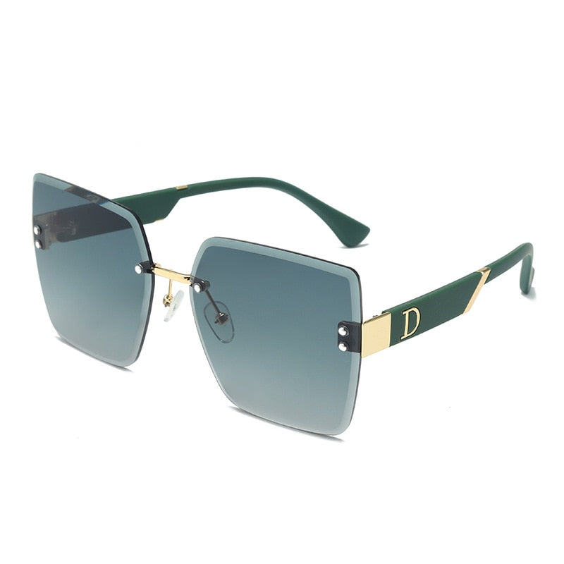 Fashion Luxury Brand Rimless Women Sunglasses For Men Vintage Designer Sun Glasses Square Red Shades UV400 Eyewear Wholesale