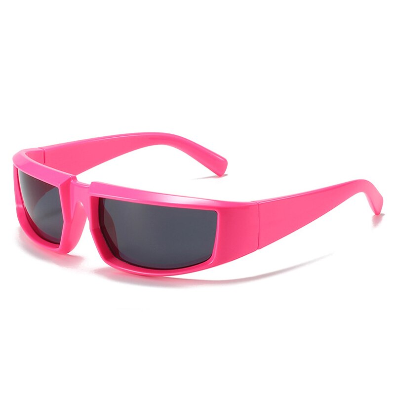 SO&EI Retro Y2K Punk Women Sunglasses Fashion Colorful Mirror Shades UV400 Eyewear Men Outdoor Sports Driving Goggles