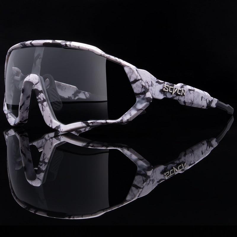 SCVCN Brand Photochromic Sports Cycling Glasses Bicycle Eyewear Mountain Bike Goggles UV400 MTB Road Running Sunglasses