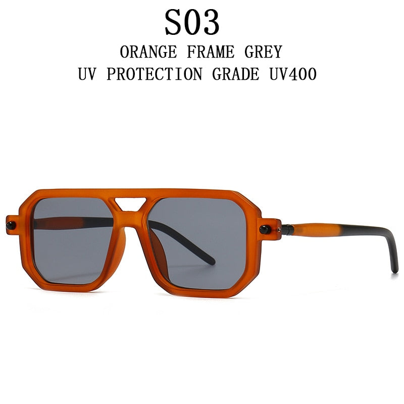 Retro Fashion Glasses Square Sunglasses For Men Blue Light Blocking Shades Sunglasses Women Vintage Vasos Decorativos Oculos Sol