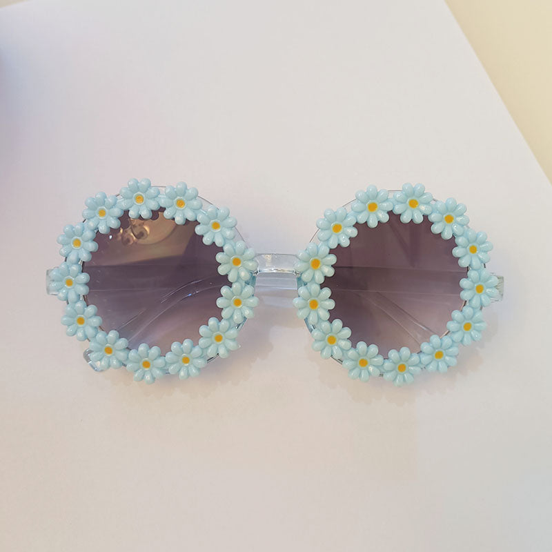 iboode Kids Sunglasses Oval Flower Fashion Children Sunglasses Girls Baby Shades Glasses UV400 Outdoor Sun Protection Eyewear