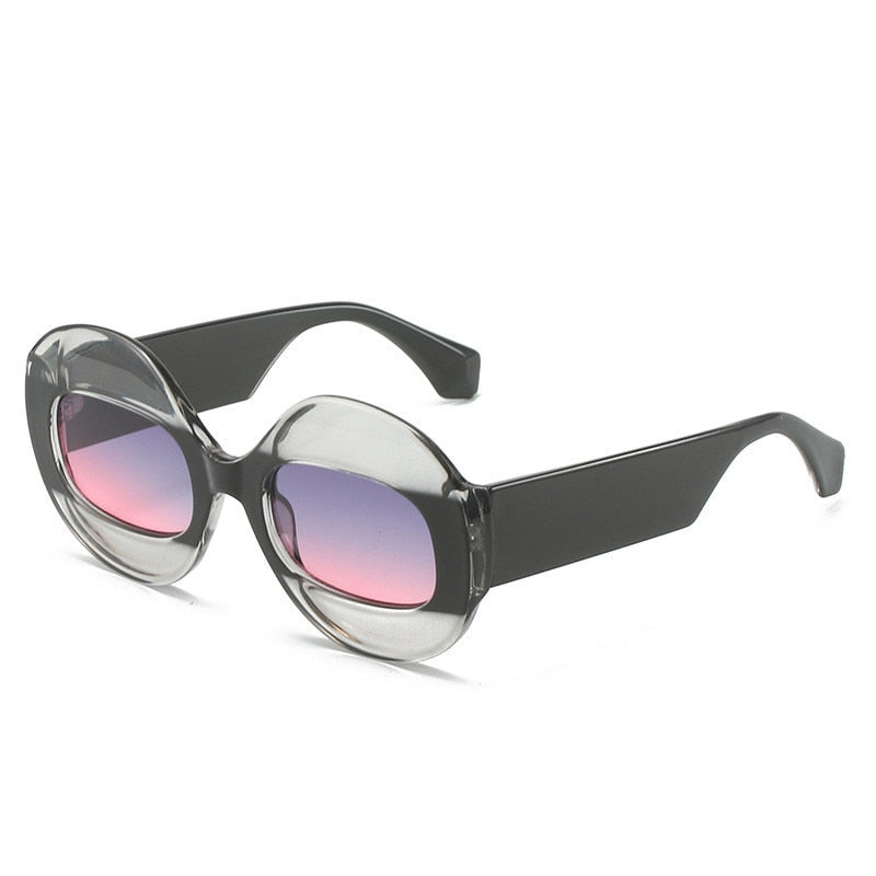 GM LUMIAS New in Oval Sunglasses for Men Women 2022 Fashion Hip Hop Male Shades Eyewear Luxury Brand Design Female Sun Glasses
