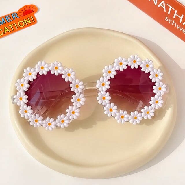 Children Round Flower Sunglasses New Kids Sunglasses Girls Boys Baby Sport Shades Glasses UV400 Outdoor Sun Protection Eyewear
