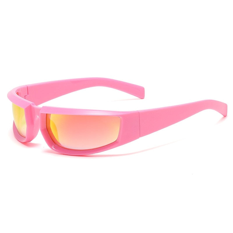 Y2K Sports Punk Sunglasses Women Men 2022 Luxury Brand Designer Square Goggle Sun Glasses UV400 Colorful Mirror Fashion Eyewear