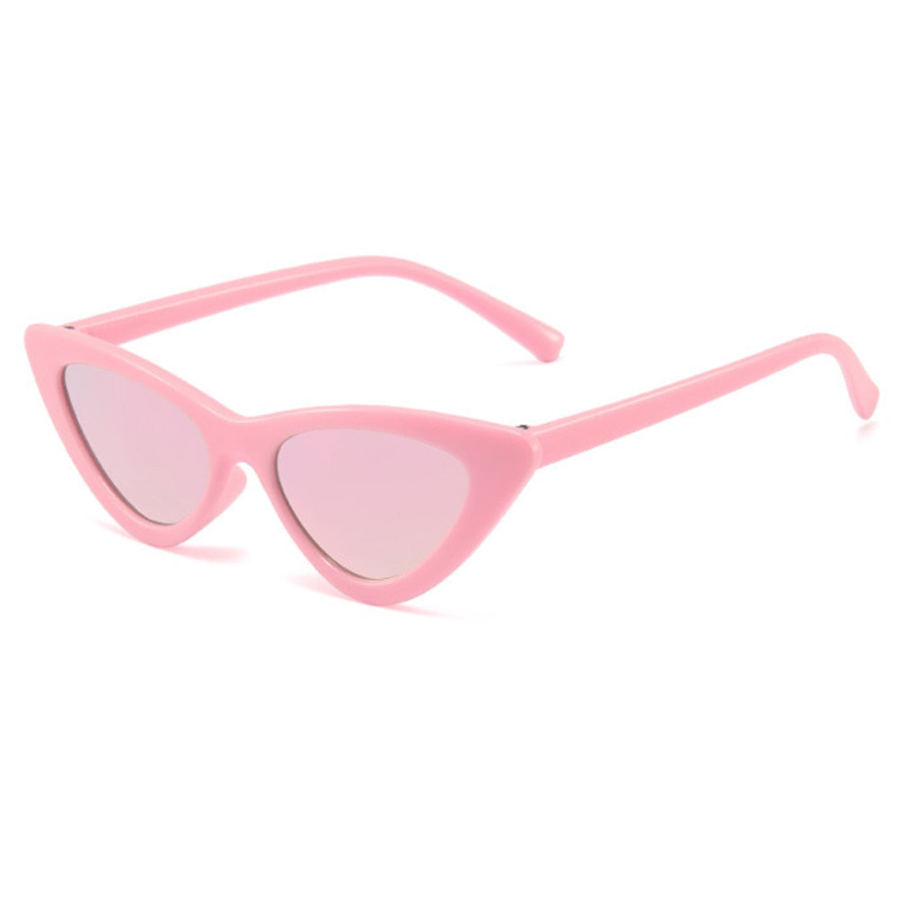 1PC Cat Eye Kids Sunglasses Fashion Brand Child Sun Glasses Anti-uv Baby Sun-shading Girl Boy Sunglass Plastic Goggles Outdoor